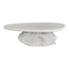 Τραπέζι σαλονιού Zinol pakoworld mdf-polyresin λευκό 105x62x32εκ