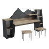 Παιδικό γραφείο με σκαμπο Dualto pakoworld sonoma-ανθρακί 180x30x93.6εκ