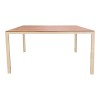 Τραπέζι Nares pakoworld αλουμίνιο cappuccino-plywood σε φυσική απόχρωση 140x80x72.5εκ