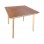 Τραπέζι Synergy pakoworld αλουμίνιο cappuccino-plywood σε φυσική απόχρωση 80x80x74εκ