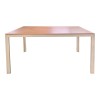 Τραπέζι Nares pakoworld αλουμίνιο cappuccino-plywood σε φυσική απόχρωση 180x90x72.5εκ