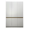 Ντουλάπα τρίφυλλη Merzia pakoworld  sonoma-λευκό 120x46.5x183εκ