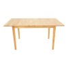Τραπεζαρία Dallan Country pakoworld 5τεμ σε φυσική απόχρωση rubberwood 120-150x80x74εκ