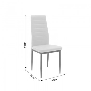 Καρέκλα Parker pakoworld PU καφέ-μαύρο πόδι 42x48x98εκ