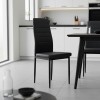 Καρέκλα Parker pakoworld PU ανθρακί-μαύρο πόδι 42x48x98εκ