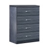 Συρταριέρα Killian pakoworld με 4 συρτάρια wenge 80x40x80εκ