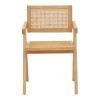 Πολυθρόνα Winslow pakoworld φυσικό rubberwood 52x59x79εκ