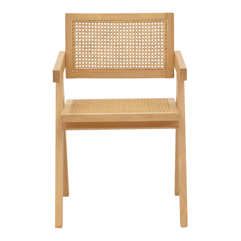 Πολυθρόνα Winslow pakoworld φυσικό rubberwood 52x59x79εκ