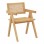Πολυθρόνα Winslow pakoworld φυσικό rubberwood 52x59x79εκ