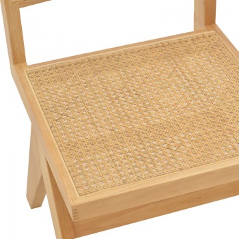 Καρέκλα Winslow pakoworld φυσικό rubberwood 45x56x82εκ