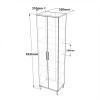 Στήλη Cambi pakoworld σε καφέ-ανθρακί απόχρωση 50x35.5x183.6εκ