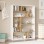 Βιβλιοθήκη Decora pakoworld σε oak-λευκό απόχρωση 90x22x123.6εκ