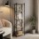 Βιβλιοθήκη Glase pakoworld oak μελαμίνης-μαύρο μέταλλο 40x30x150εκ