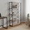 Βιβλιοθήκη Tikilmo pakoworld oak μελαμίνης-μαύρο μέταλλο 88x34x180εκ