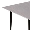 Τραπέζι Gustas pakoworld γκρι μαρμάρου sintered stone-μαύρο μέταλλο 120x60x75εκ