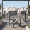 Πολυθρόνα σκηνοθέτη Mabu pakoworld ανθρακί αλουμίνιο 56x48x86εκ