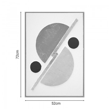 Πίνακας σε καμβά Geometric 3D Inart 52x4.5x72εκ