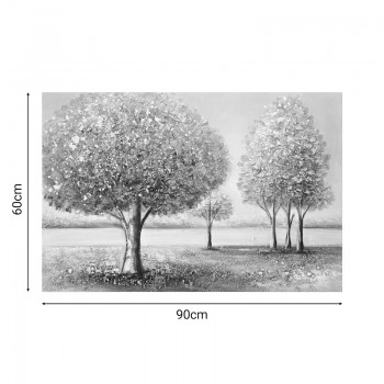 Πίνακας σε καμβά Forest 3D Inart 90x3x60εκ