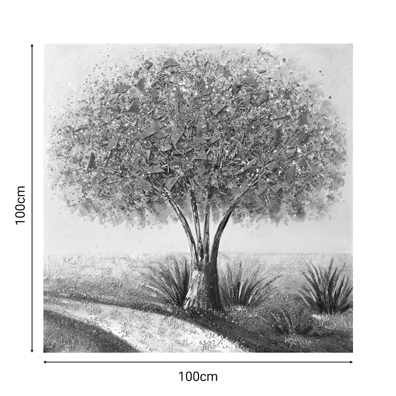 Πίνακας σε καμβά Forestree I 3D Inart 100x3x100εκ