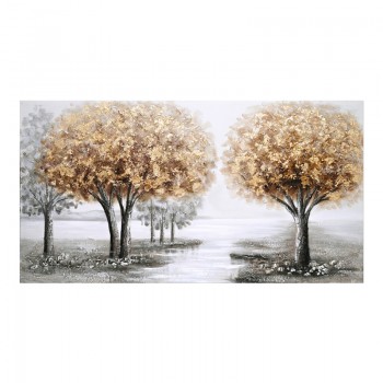 Πίνακας σε καμβά Forest I 3D Inart 120x3x60εκ