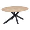 Τραπέζι Makrey pakoworld sonoma mdf- μαύρα μεταλλικά πόδια 160x90x75εκ