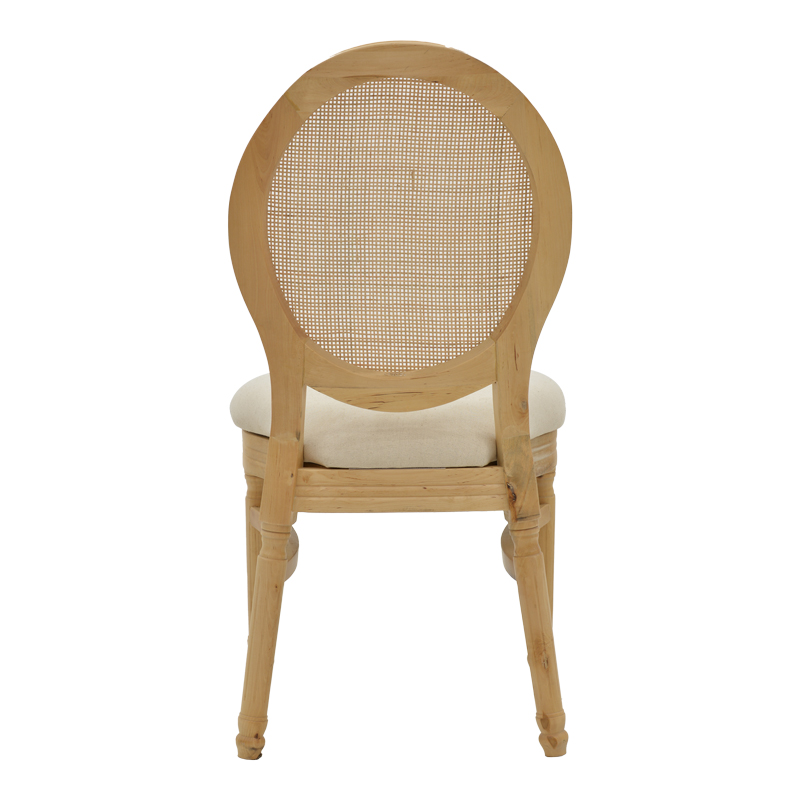 Καρέκλα Canco pakoworld φυσικό rubberwood-φυσικό rattan 50x53x98εκ