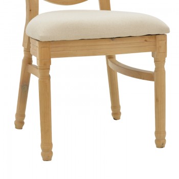 Καρέκλα Canco pakoworld φυσικό rubberwood-φυσικό rattan 50x53x98εκ