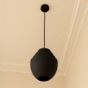 Φωτιστικό οροφής Kelsy Inart E27 μαύρο μέταλλο Φ30x122εκ