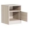 Κομοδίνο Foly pakoworld με ένα ντουλάπι γκρι oak 40x40x50εκ
