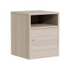 Κομοδίνο Foly pakoworld με ένα ντουλάπι γκρι oak 40x40x50εκ