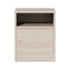 Κομοδίνο Foly pakoworld με ένα ντουλάπι γκρι oak 40x40x50εκ