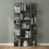 Βιβλιοθήκη Charles pakoworld μελαμίνης γκρι oak 90x31x182.5εκ