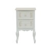 Κομοδίνο Pazlen Inart mdf σε λευκή αντικέ απόχρωση 40x45x65εκ