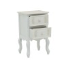 Κομοδίνο Pazlen Inart mdf σε λευκή αντικέ απόχρωση 40x45x65εκ