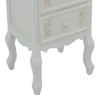 Κομοδίνο Pazlen Inart mdf σε λευκή αντικέ απόχρωση 40x45x65εκ