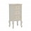 Κομοδίνο Pazlen Inart mdf σε λευκή αντικέ απόχρωση 40x34.5x82εκ