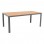 Τραπέζι Nares pakoworld αλουμίνιο ανθρακί-plywood φυσικό 180x90x72.5εκ