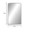 Καθρέπτης Classy pakoworld μαύρο αλουμίνιο 50x2.5x80εκ