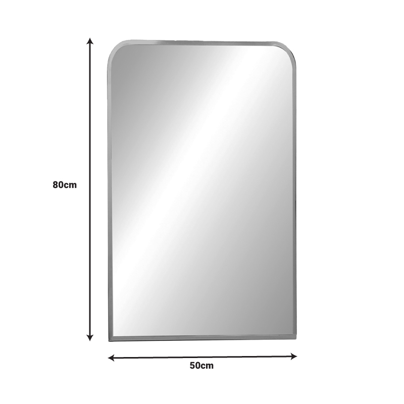 Καθρέπτης Classy pakoworld μαύρο αλουμίνιο 50x2.5x80εκ