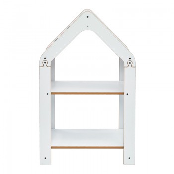 Ραφιέρα τ. Montessori Zoilen pakoworld λευκό-ροζ mdf 50x30x80εκ