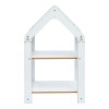 Ραφιέρα τ. Montessori Zoilen pakoworld λευκό-μπλε mdf 50x30x80εκ