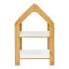 Ραφιέρα τ. Montessori Zoilen pakoworld φυσικό-λευκό-μπλε mdf 50x30x80εκ