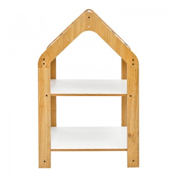 Ραφιέρα τ. Montessori Zoilen pakoworld φυσικό-λευκό-μπλε mdf 50x30x80εκ