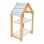 Ραφιέρα τ. Montessori Zoilen pakoworld φυσικό-λευκό-μπλε mdf 50x30x80εκ