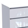 Συρταριέρα Dicama pakoworld mdf σε λευκη glossy απόχρωση 90x47x101εκ