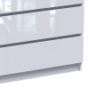 Συρταριέρα Dicama pakoworld mdf σε λευκη glossy απόχρωση 90x47x101εκ