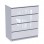 Συρταριέρα Dicama pakoworld mdf σε λευκη glossy απόχρωση 90x47x101εκ