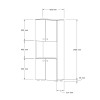 Στήλη Guzel pakoworld σε sonoma απόχρωση 60x31.4x140εκ