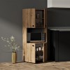 Στήλη Guzel pakoworld σε καρυδί απόχρωση 60x31.4x140εκ