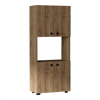 Στήλη Guzel pakoworld σε καρυδί απόχρωση 60x31.4x140εκ